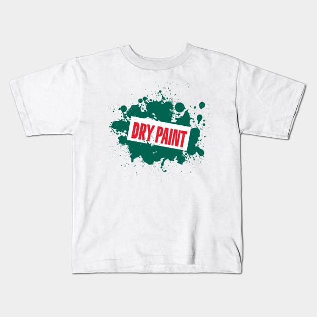 Dry Paint (GREEN) Kids T-Shirt by Michael Tutko